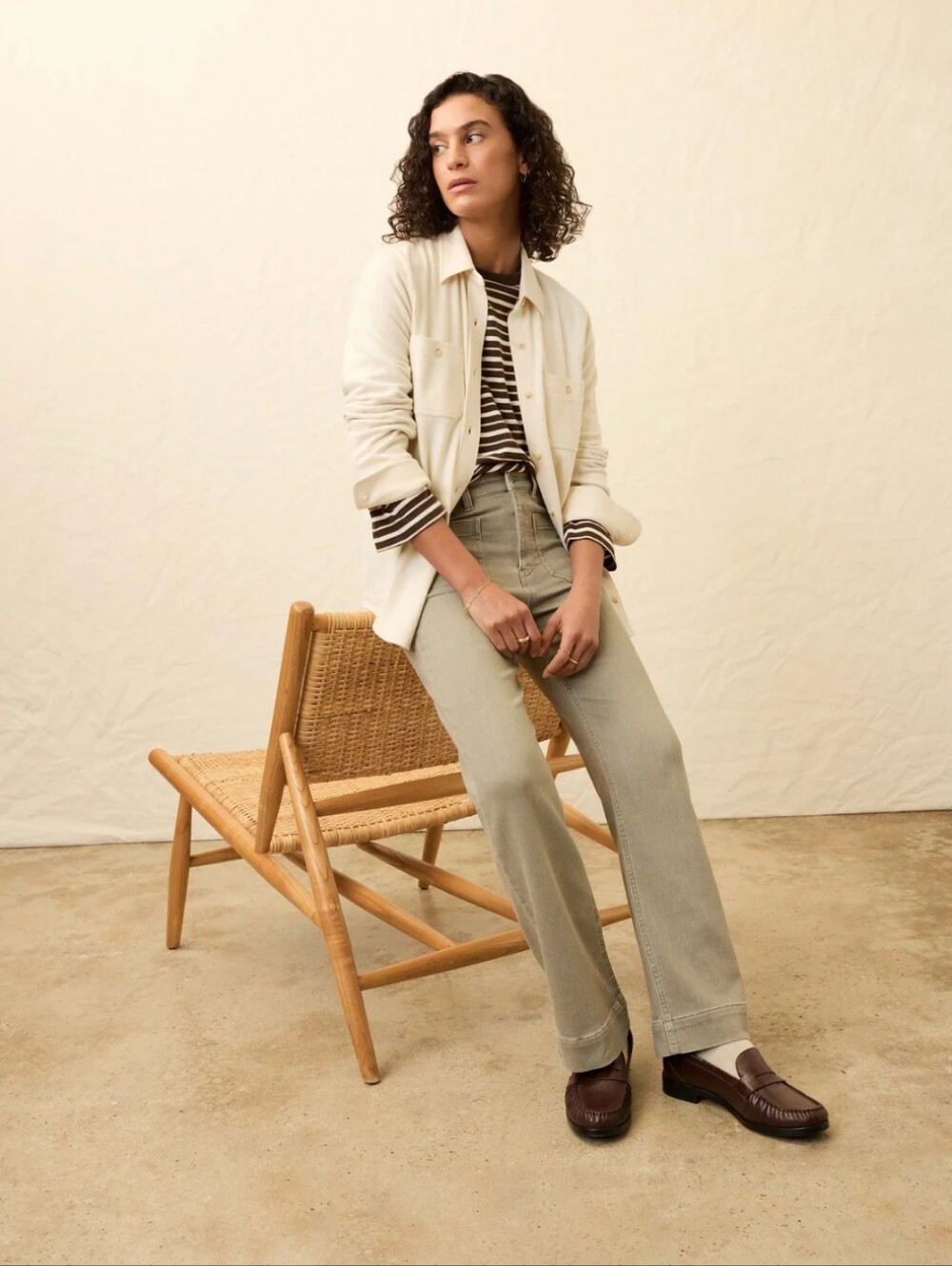Faherty Brand Stretch Terry Patch Pocket Ankle Pant In Coastal Stage